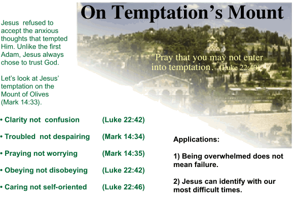 Temptation's Mount  Luke 22:40