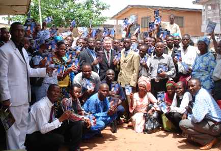 Passing out free materials in Nigeria