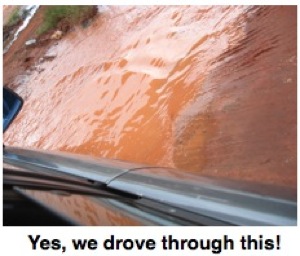 Mud holes we drive through