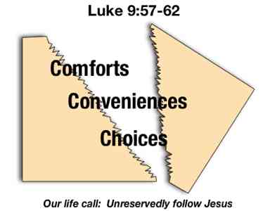 Jesus challenges our comforts, conveniences and choices