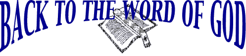 Back to the Word of God