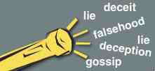expose problems of lies: deceit, gossip, lying