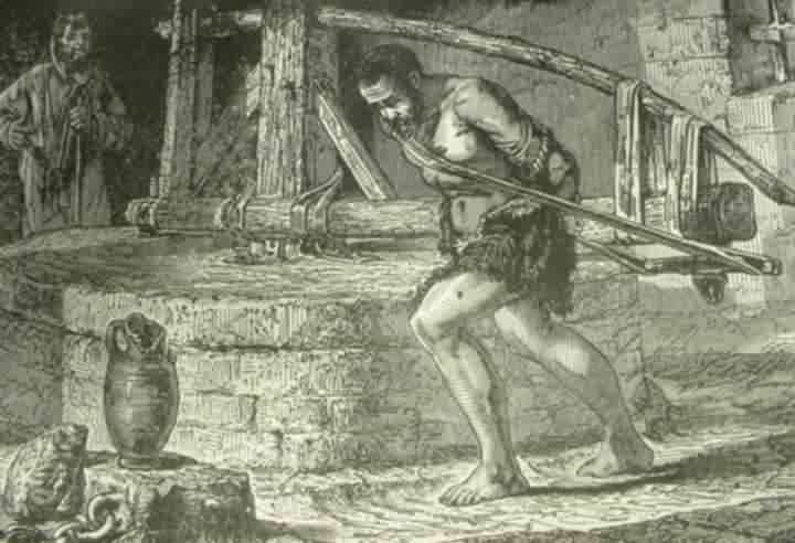 Samson Griding away shows the consequence of his sin