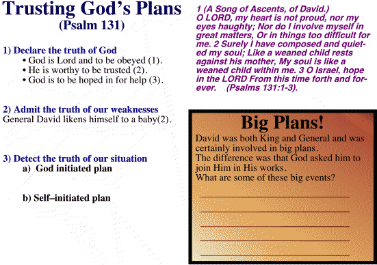 Trusting God's Plans Psalm 131