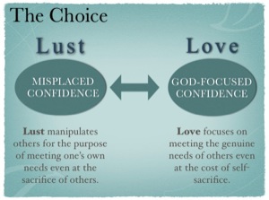 Choice between love and lust