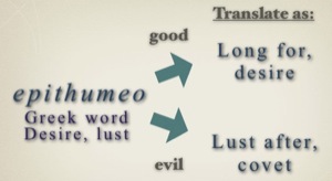 epithumeo - lust word study