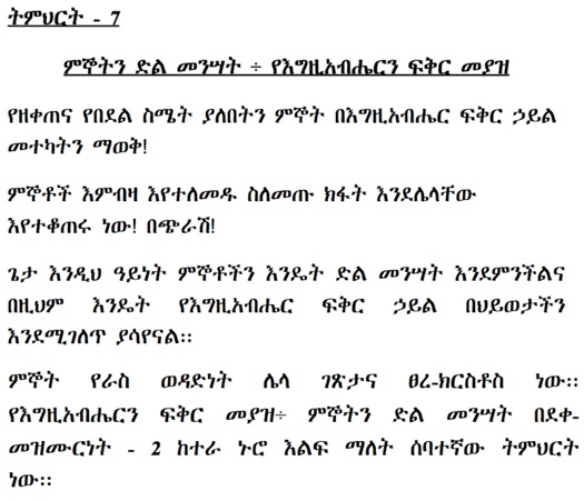 #7 Amharic